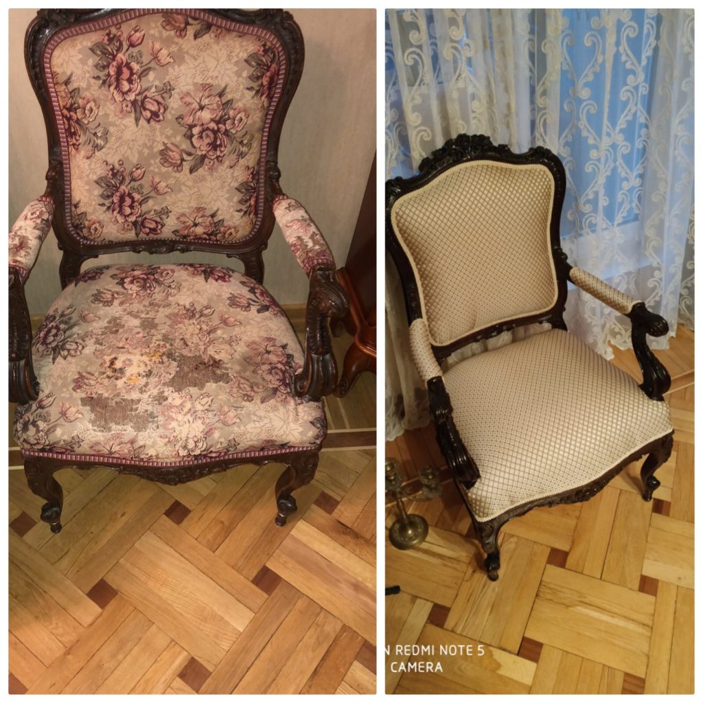 перетяжка и ремонт мягкой мебели